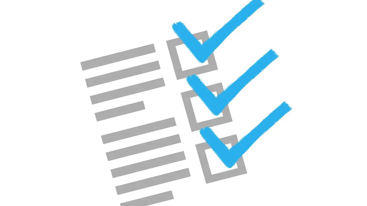 Checkliste zum Abhacken