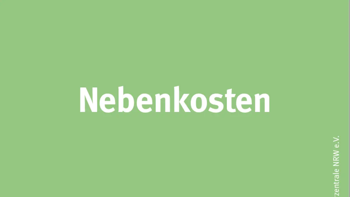 Schriftzug Nebenkosten