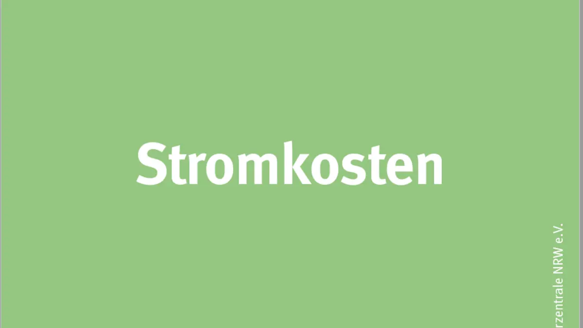Schriftzug Stromkosten