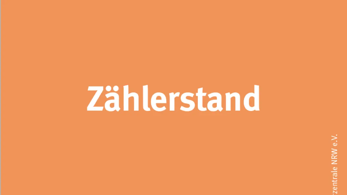 Schriftzug Zählerstand
