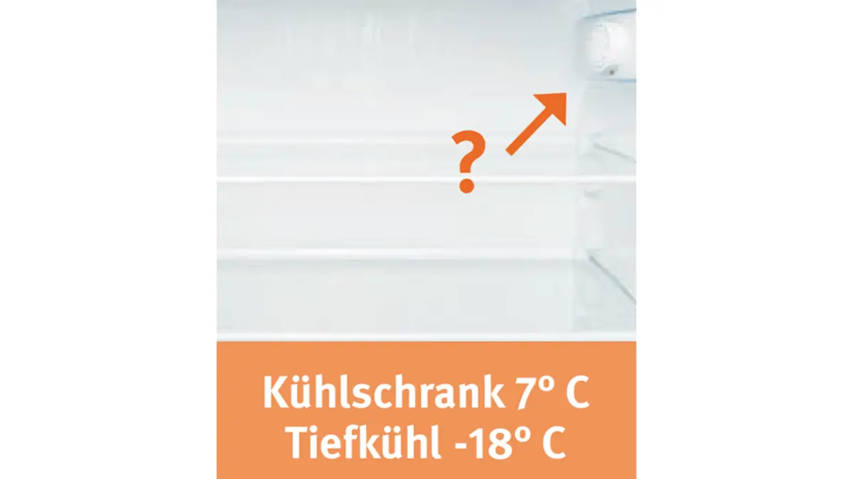 Hinweis zu einer Einstellung am Kühlschrank