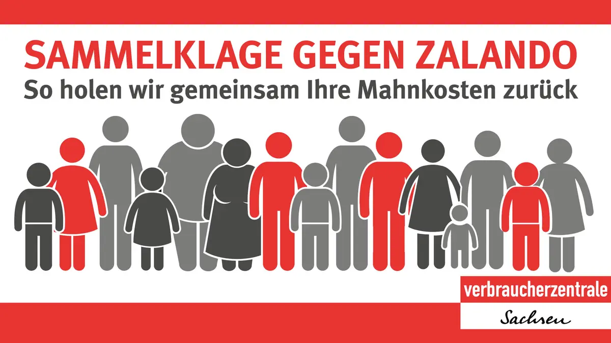 Grafik mit Menschen und Schriftzug Sammelklage
