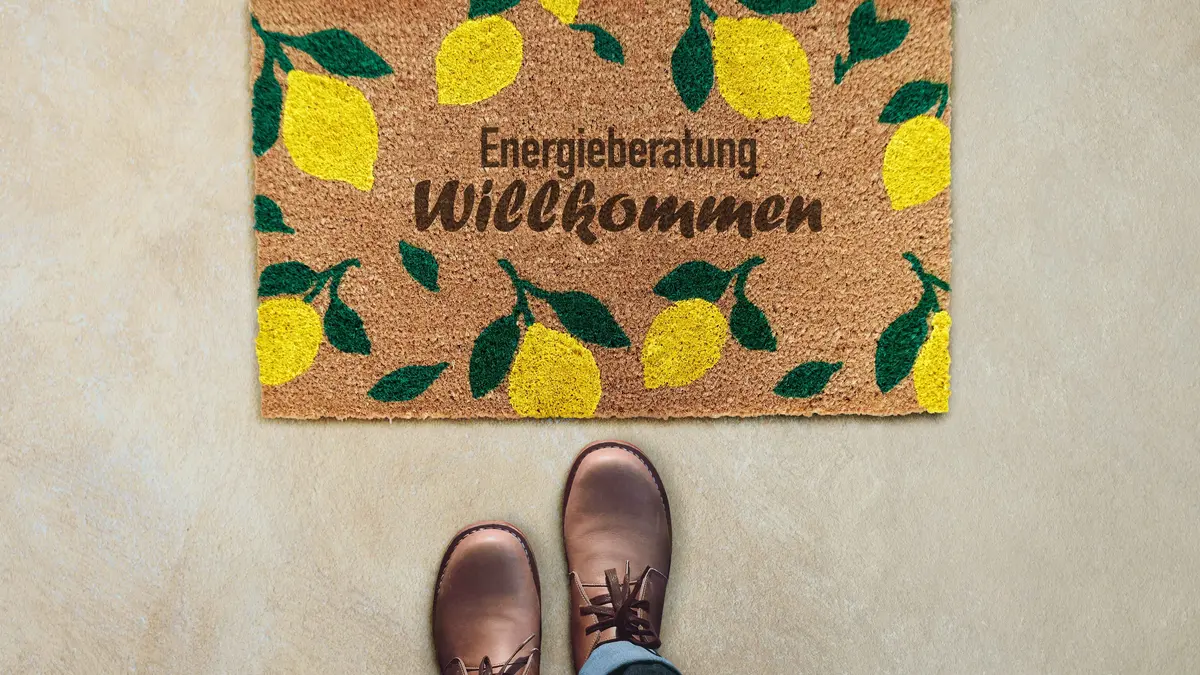 Fußmatte Willkommen Energieberatung