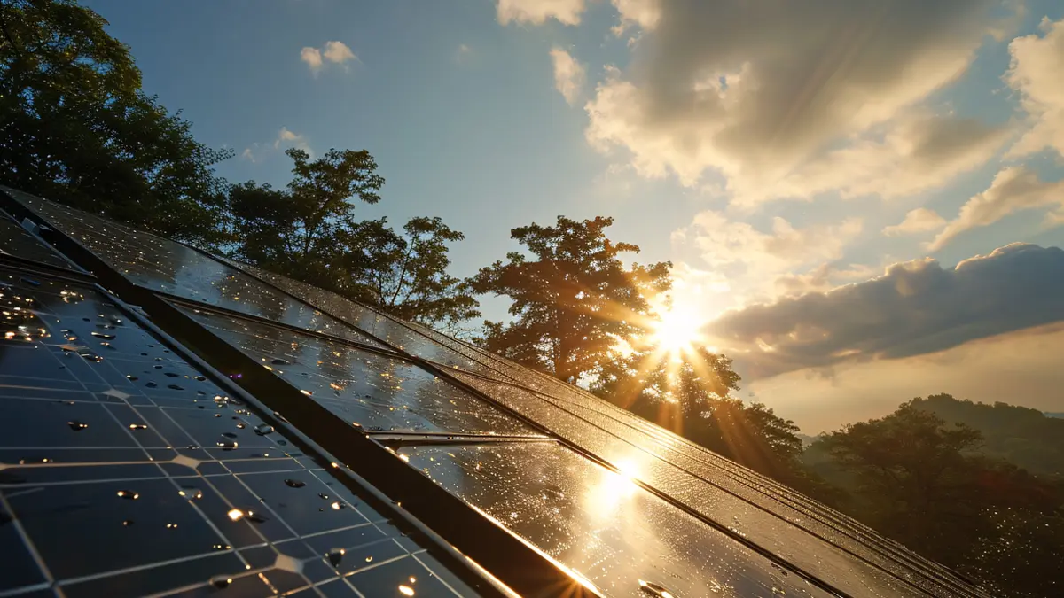 Dach mit Solarplatten