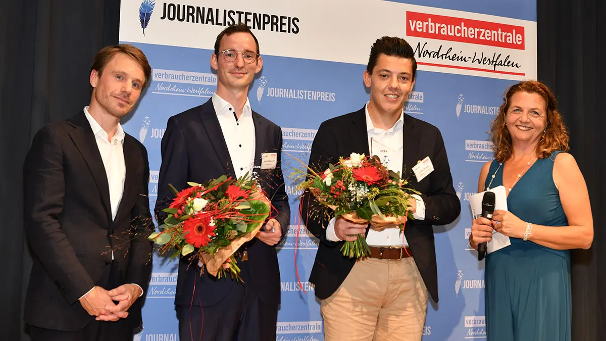 Preisträger auf der Bühne