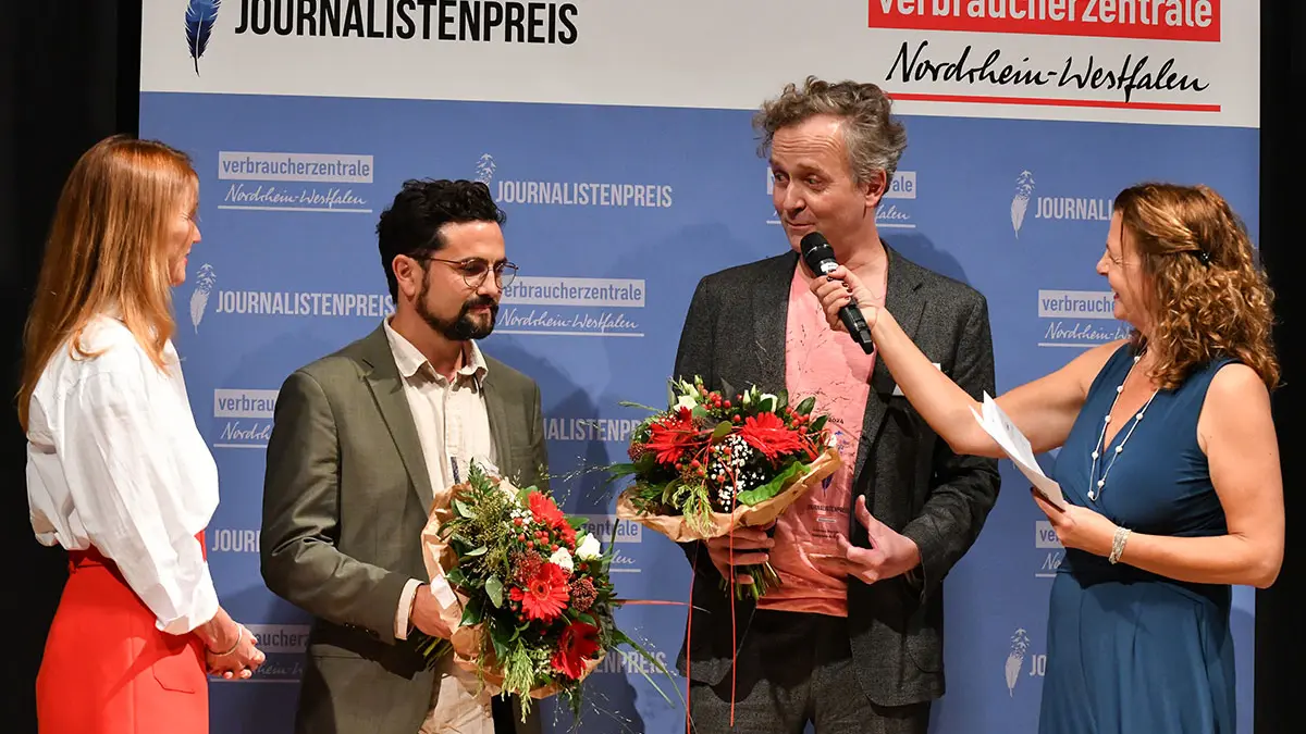 Preisträger auf der Bühne