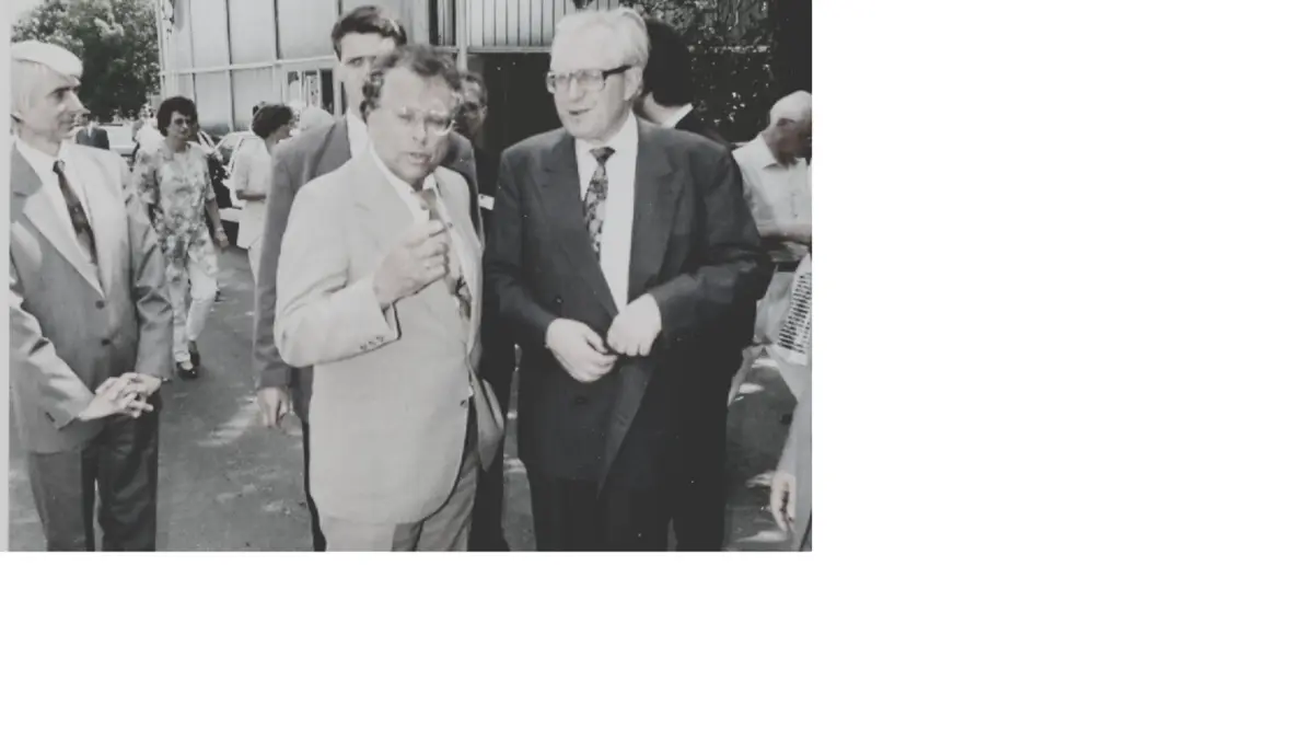 Hans-Joachim Bachmann mit Bernhard Vogel im Gespräch
