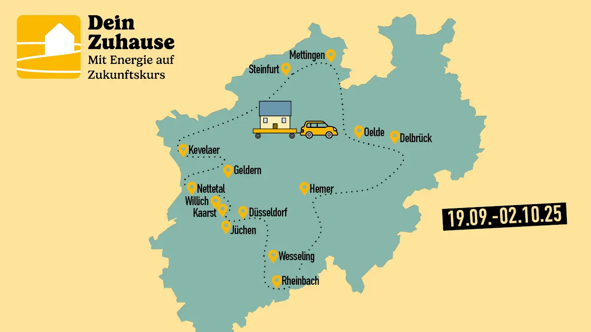Karte mit Tourstopps