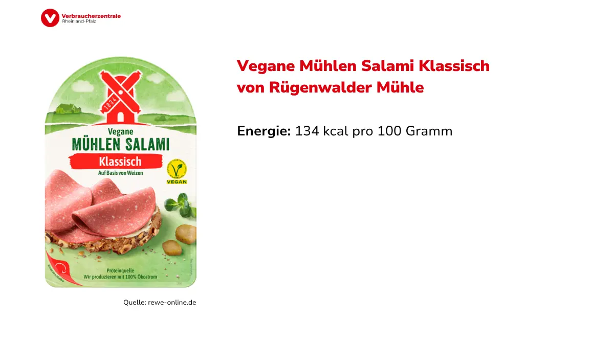 vegane Salami mit Energiegehalt