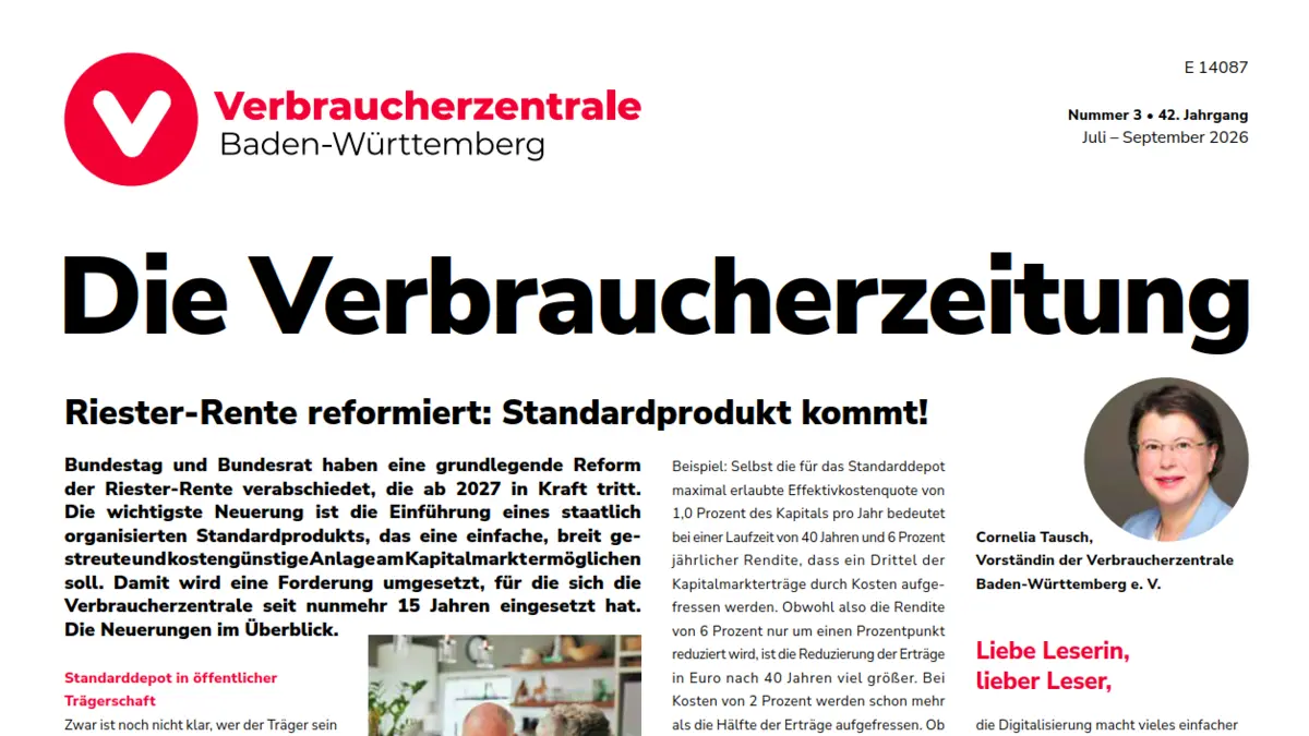 Titel der Verbraucherzeitung 3-26