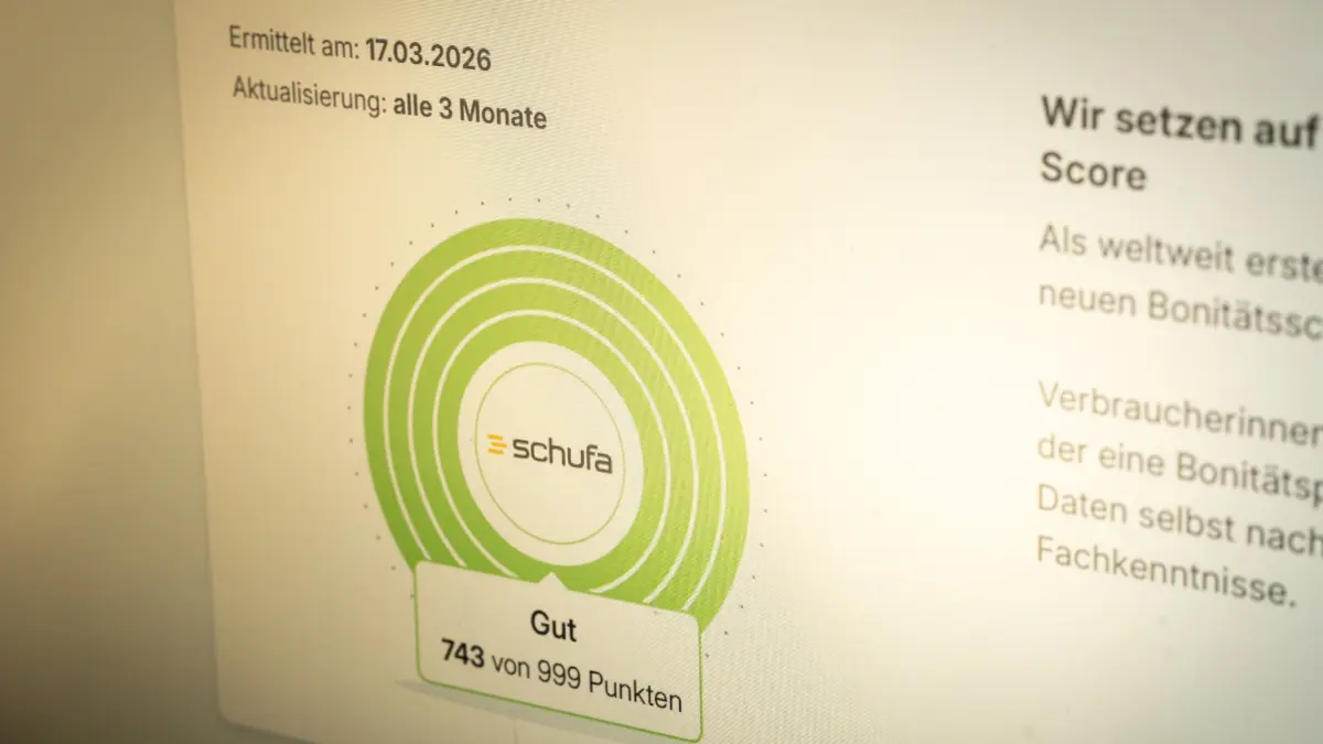 Gute SCHUFA-Bewertung, zu sehen in der App