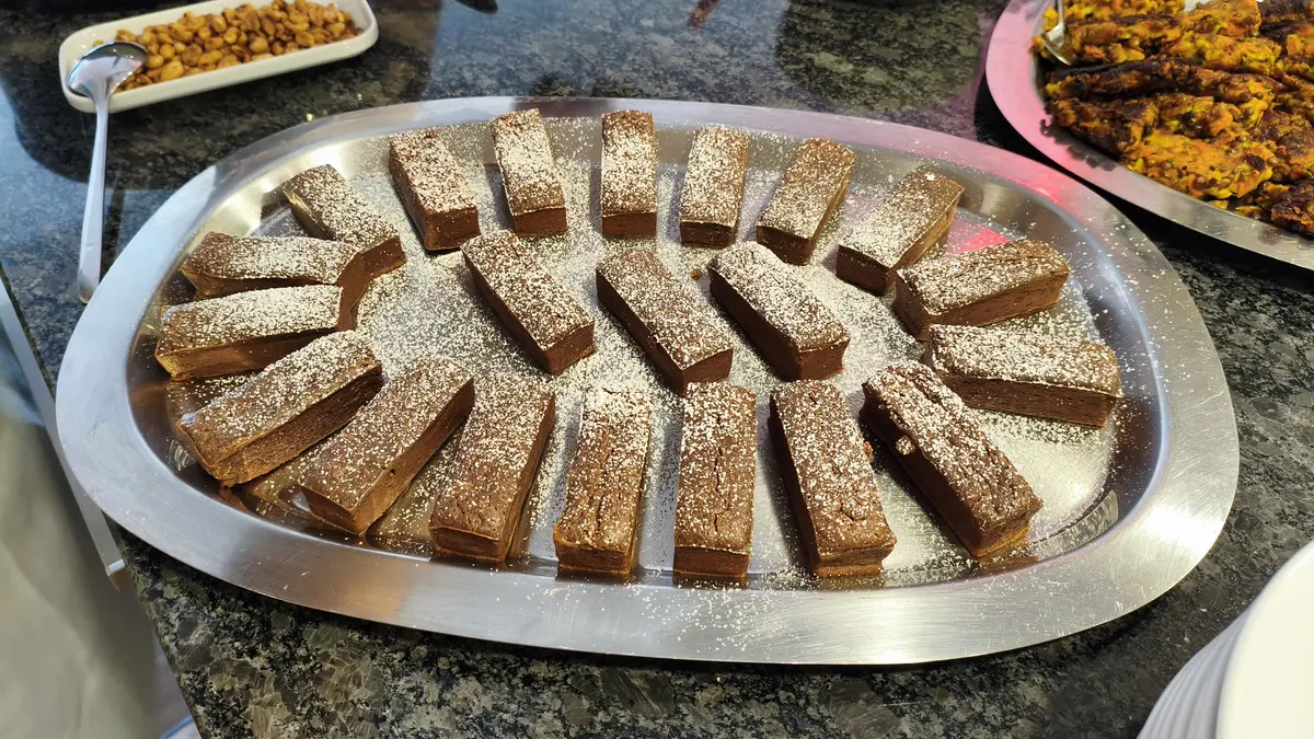 Gebackener Kuchen angerichtet