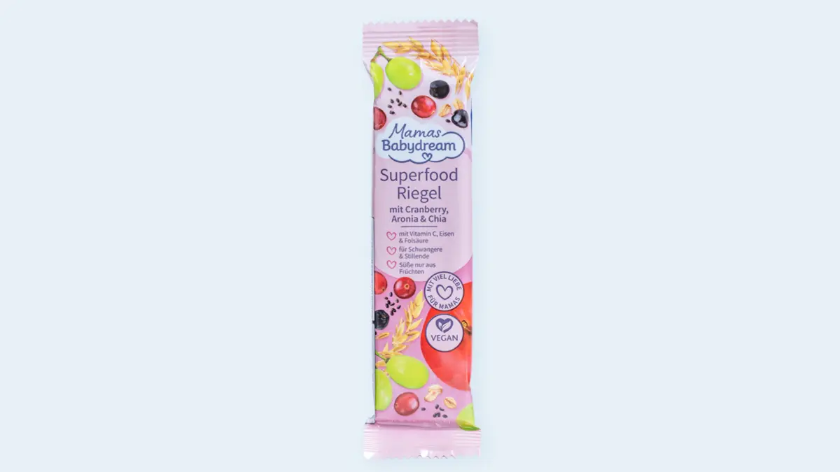 Abbildung Mamas Babydream Superfood Riegel mit Cranberry, Aronia und Chia