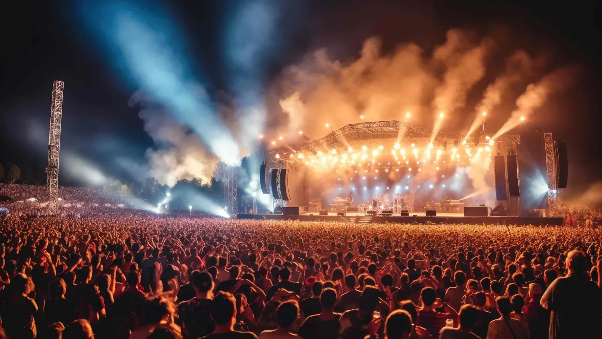 Konzert mit vielen Menschen