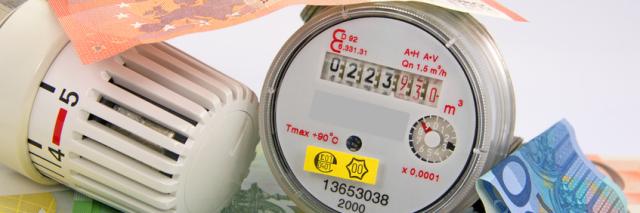 Thermostat mit Zähler und Geld