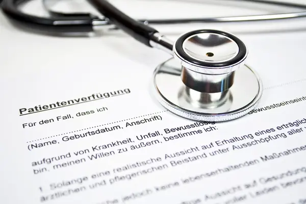 Nahaufnahme einer Patientenverfügung