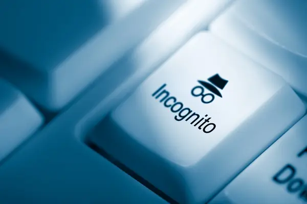 Taste mit der Aufschrift "Inkognito"