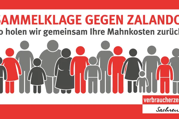 Grafik mit Menschen und Schriftzug Sammelklage