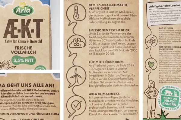  Marktcheck zu Klimawerbung: Milch