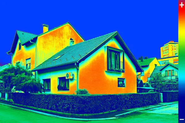 Wärmebild eines Hauses