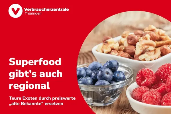 Titelblatt des Flyers "Superfood gibt's auch regional".
