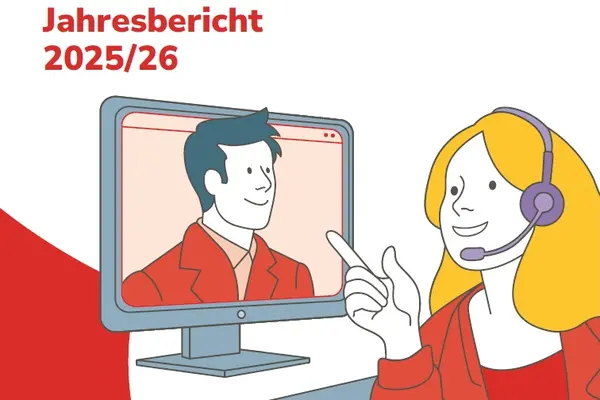 Titelbild Jahresbericht 2025/26 der Verbraucherzentrale Brandenburg