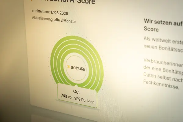 Gute SCHUFA-Bewertung, zu sehen in der App