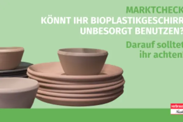Schmuckbild: Geschirr aus Bioplastik mit Schrift. Wie sicher ist die Verwendung?