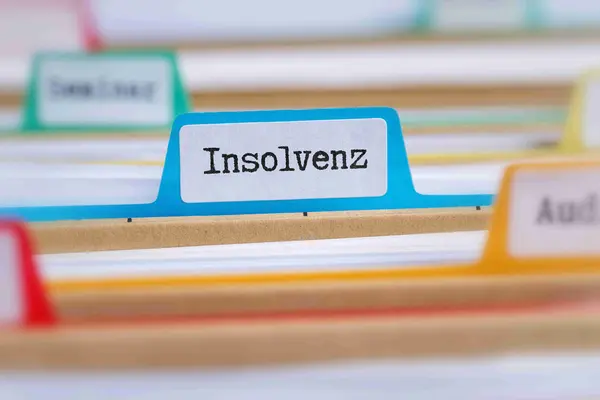 Insolvenz steht auf einer Akte