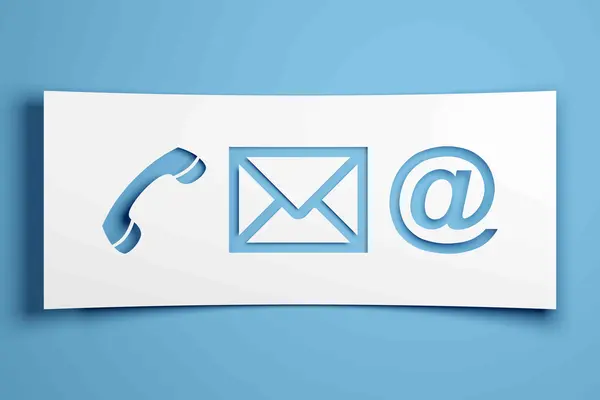 Telefon Brief und E-Mail Icon
