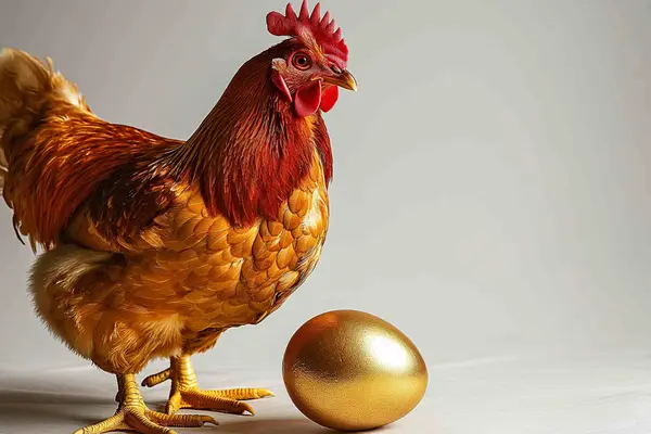 Henne mit goldenem Ei