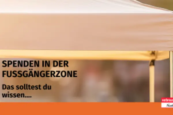 Spenden in der Fußgängerzone