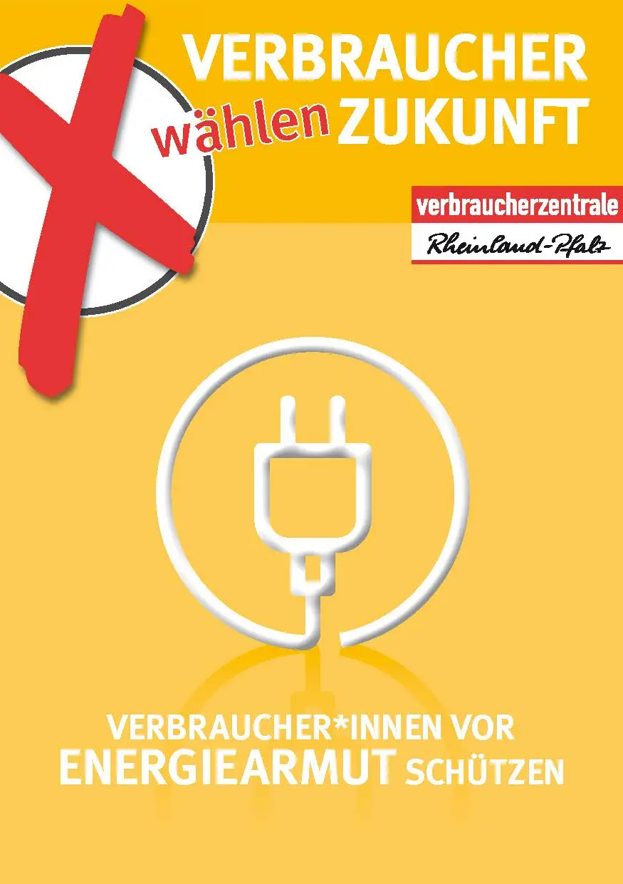 Postkarte mit Text: Verbraucher:innen vor Energiearmut schützen