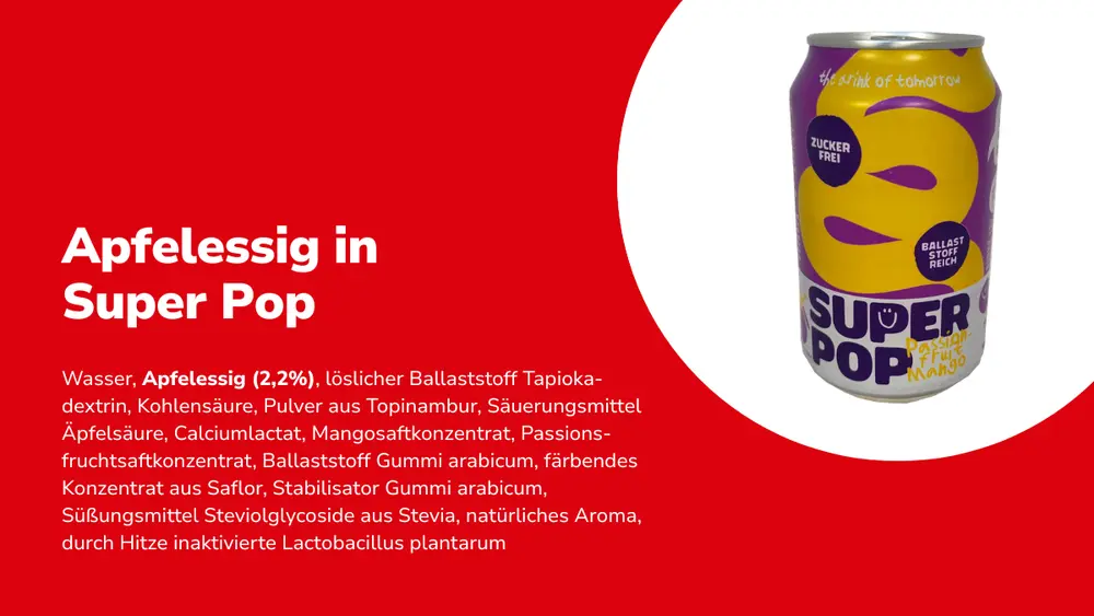 Apfelessig in SuperPop