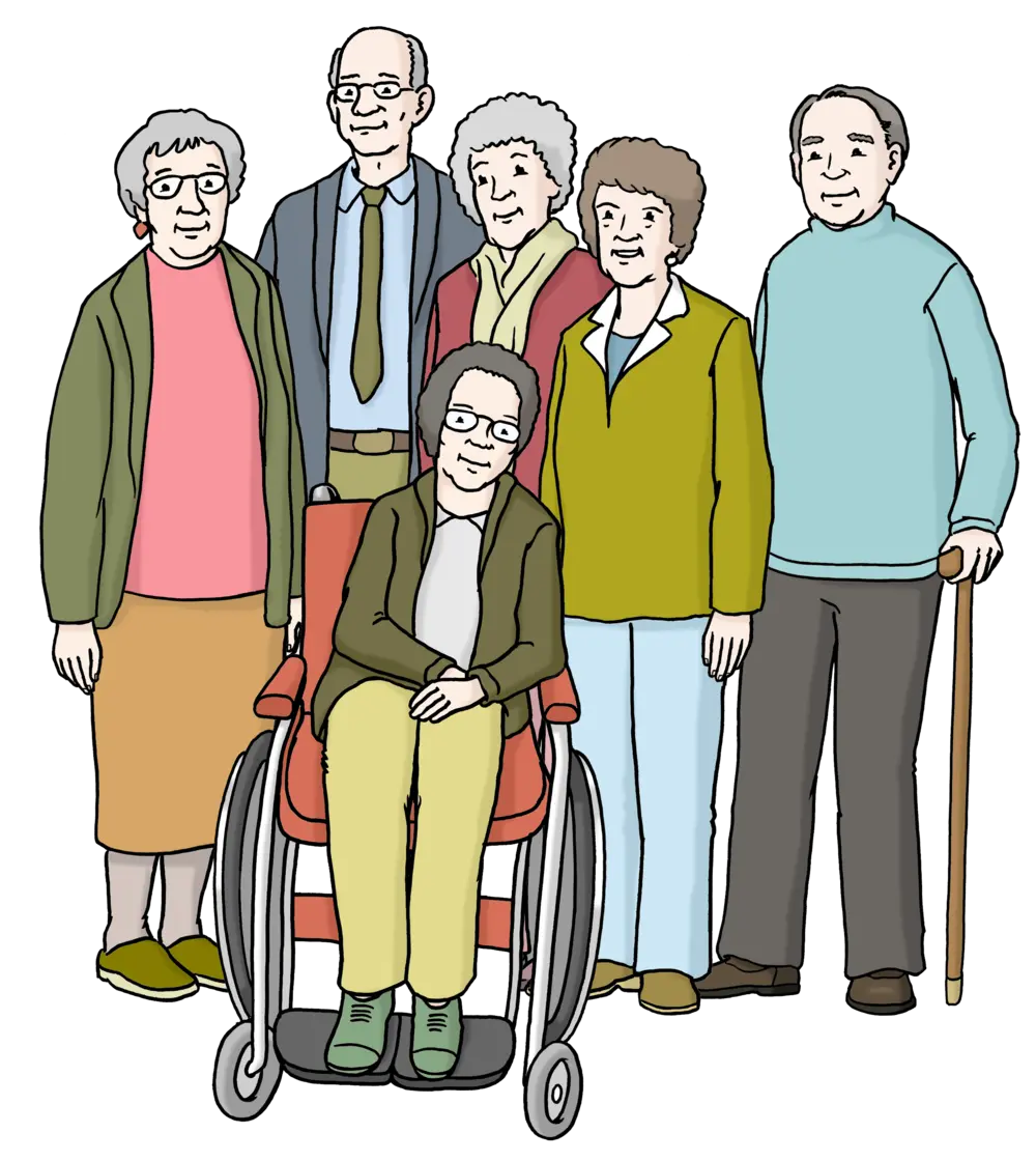 Gruppe von älteren Menschen