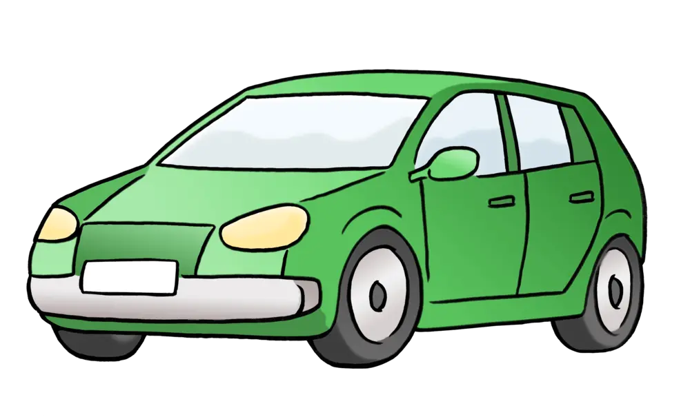 für leichte Sprache: grünes Auto