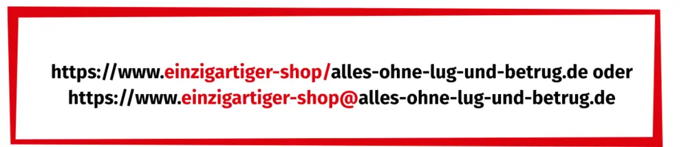 Beispielhafte URL, was steht vor einem Slash oder at