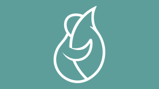 Stilisierte Illustration eines Menschen, der eine Schote oder Blatt umarmt als Logo der App "Crowdfarming"